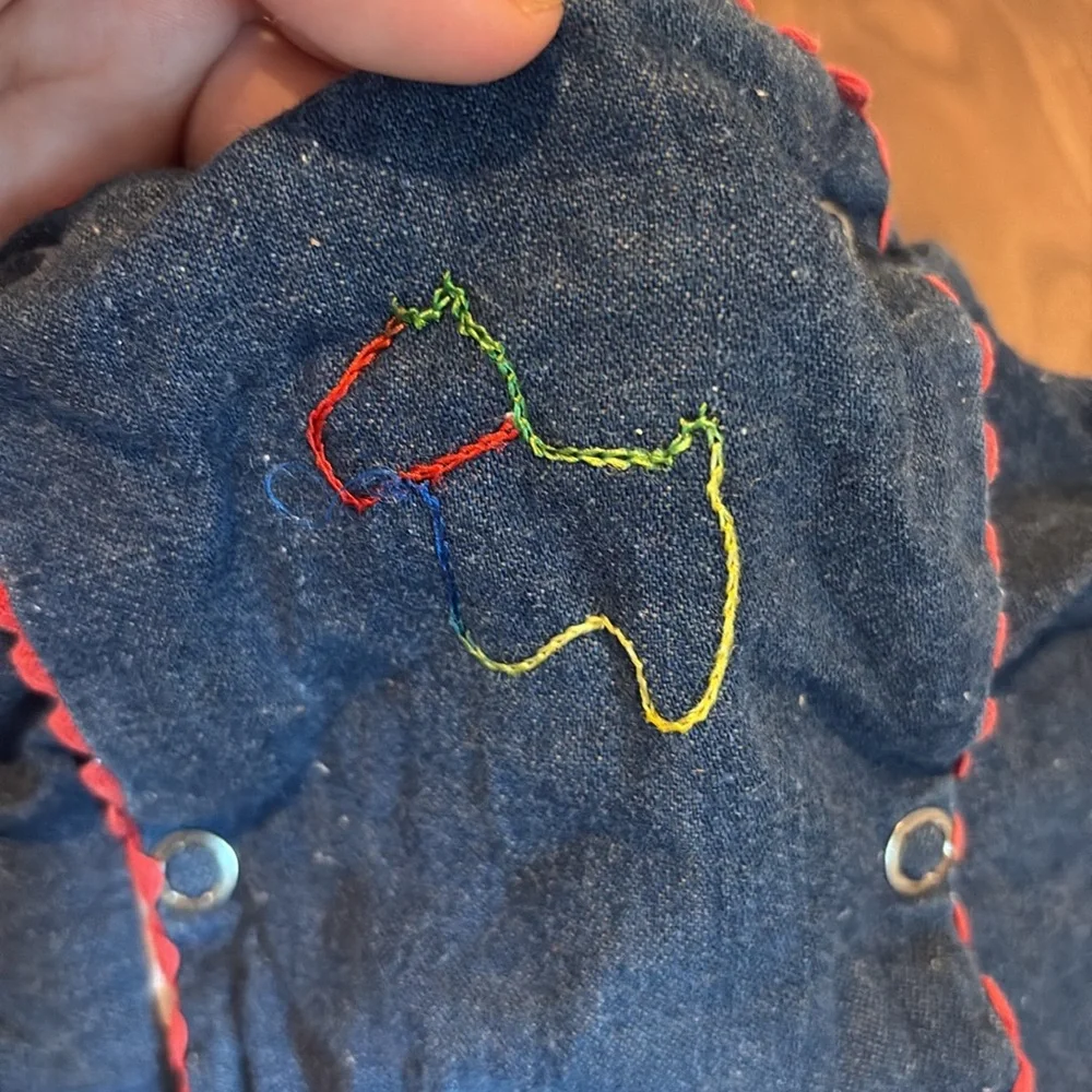 Vintage denim baby diaper cover